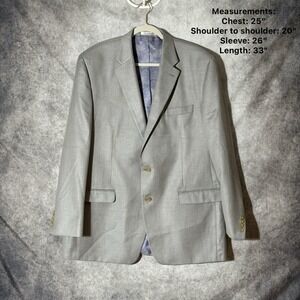Chaps Light‎ Gray Textured Suit Jacket 48L Two Button Blazer Classic Fit